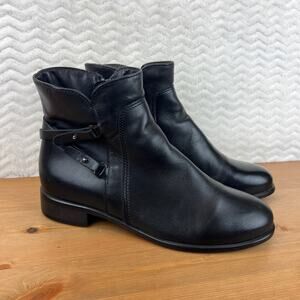 La Canadienne Womens SHARON Ankle Boots Waterproof Black Leather Size 8M